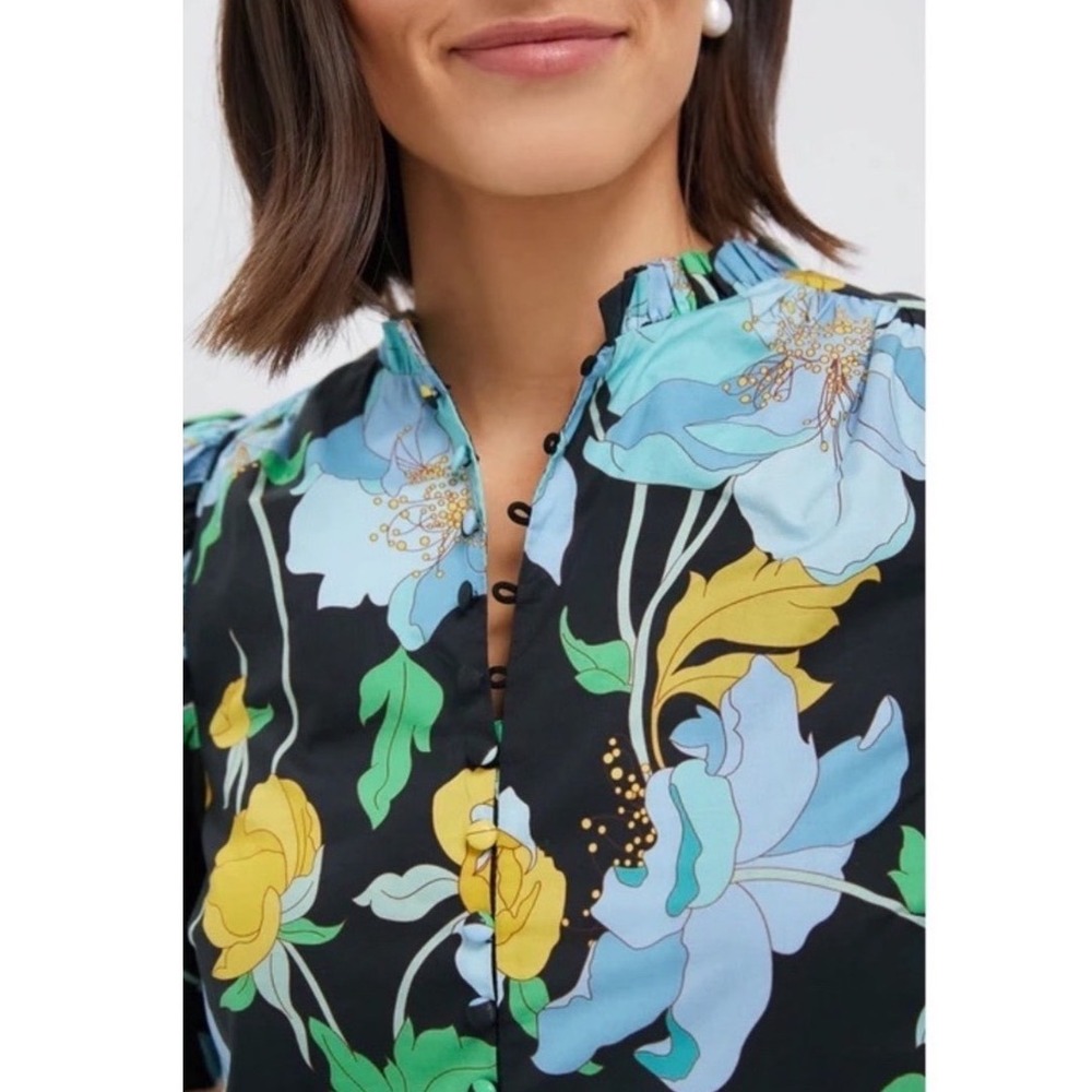 Tuckernuck x Hyacinth House Mimi Midi Dress Floral Puff Sleeve Women Large NWT - Picture 3 of 9